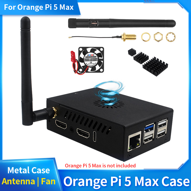 Orange Pi 5 Max Case with Fan  - Pi 5 Case recension och pris