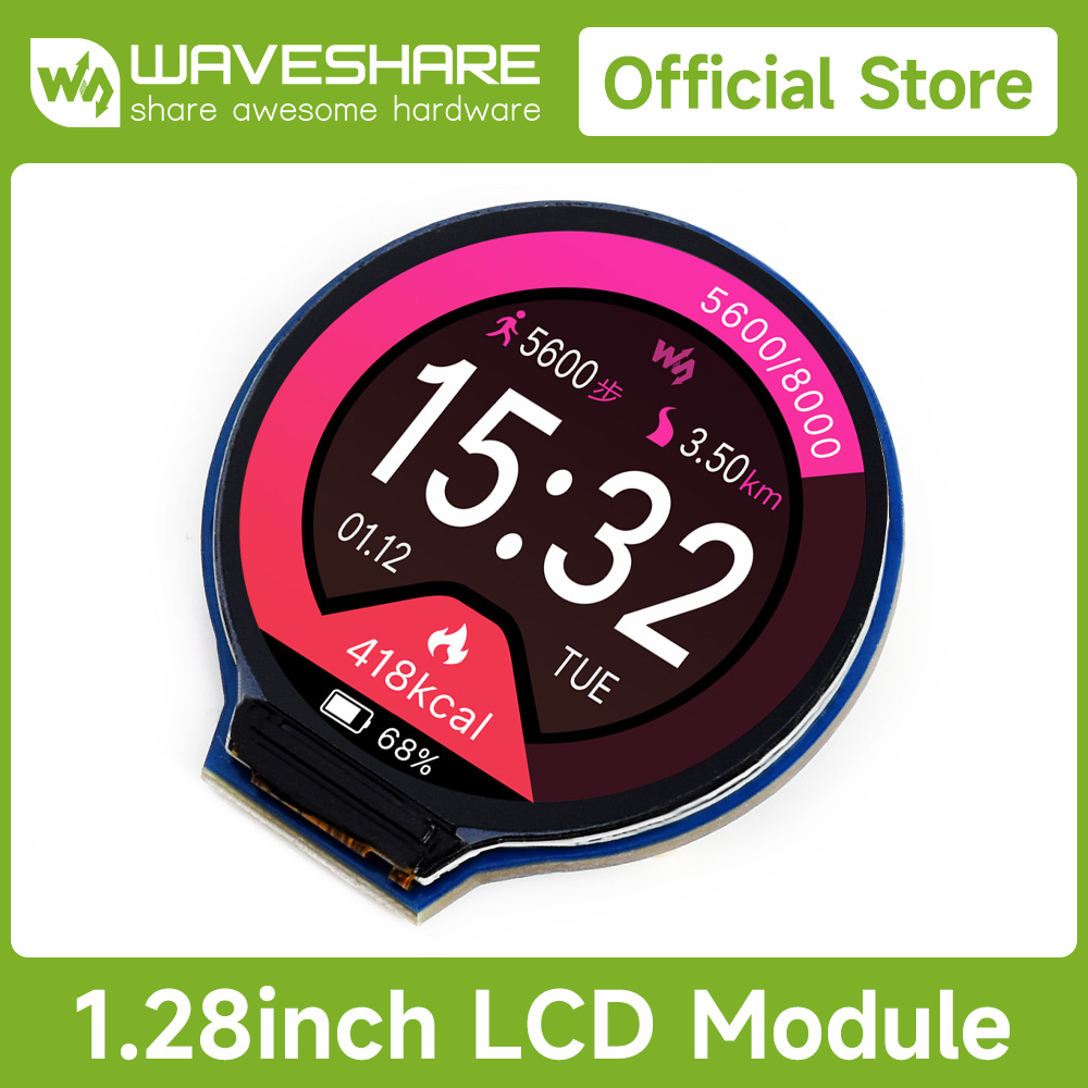 Waveshare 1.28inch Round LCD D - Pi Display recension och pris