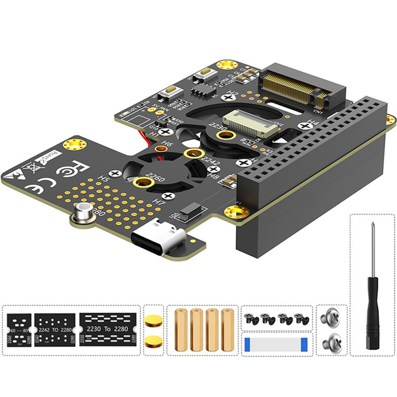 For Raspberry Pi 5 Pcie To M.2 - Pi 5 Case recension och pris