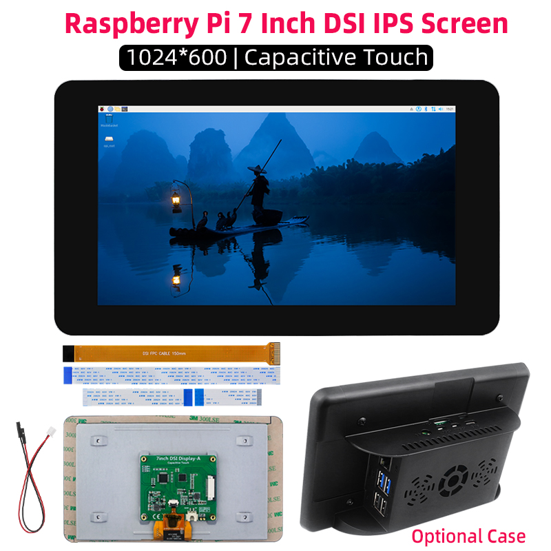Raspberry Pi 7 Inch DSI 1024*6 - Pi 5 Case recension och pris