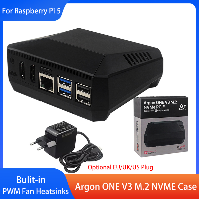 Argon ONE V3 M.2 NVME Case Alu - Pi 5 Case recension och pris