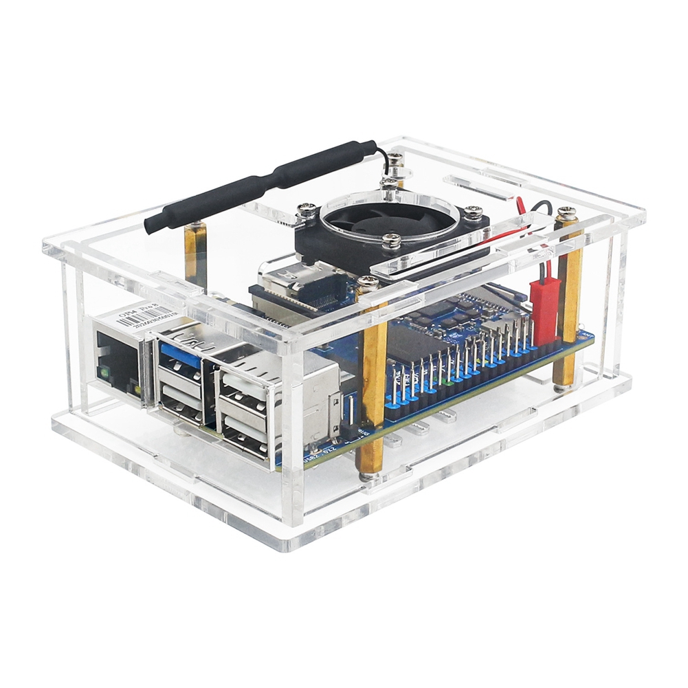 ABFN-Acrylic Case With Cooling - Pi 4 Case recension och pris