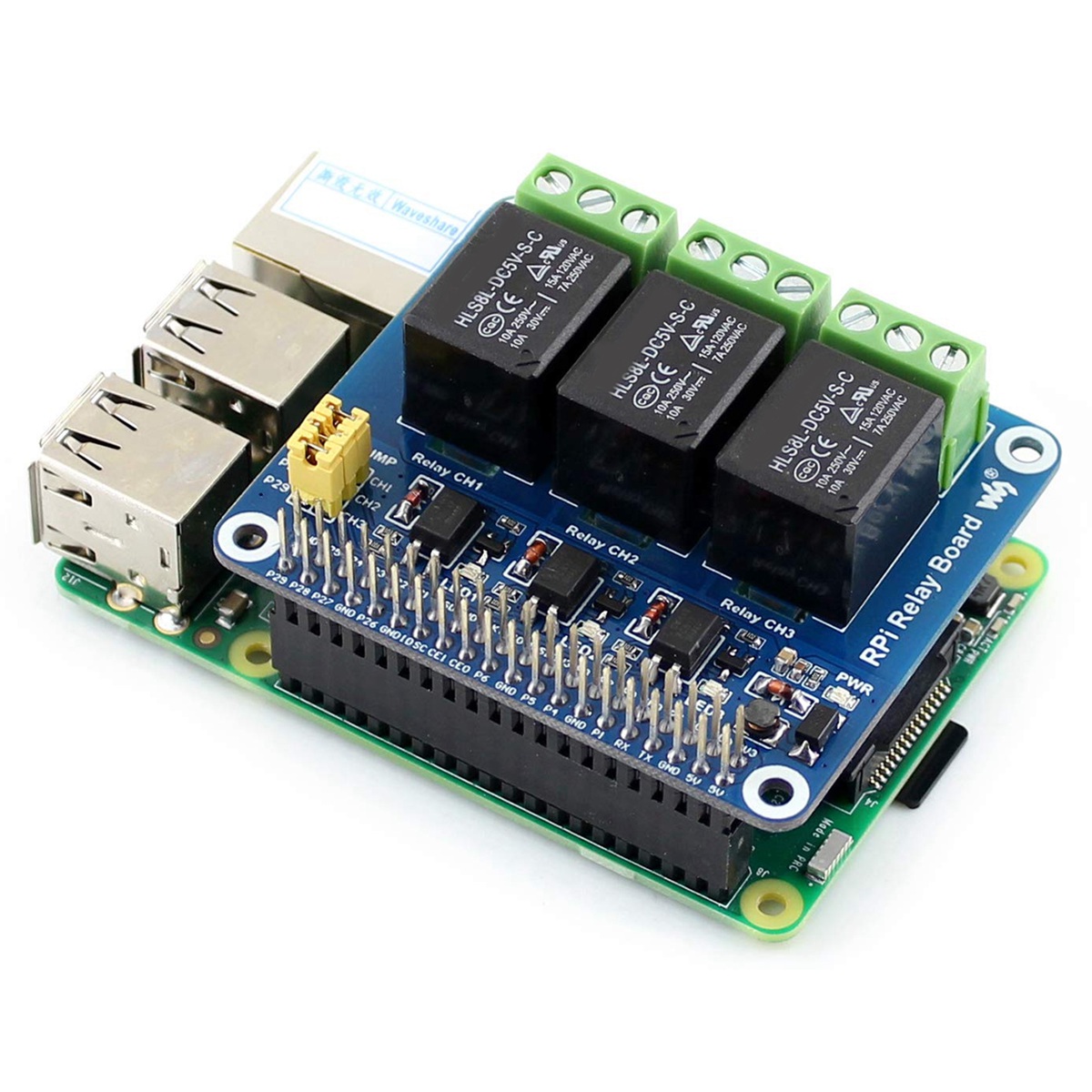 Waveshare 5V 3-Channel Relay M - Raspberry Pi Kit recension och pris