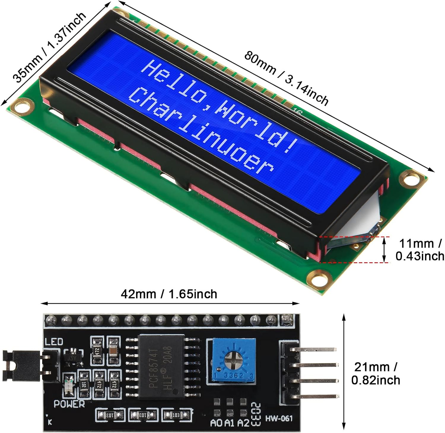 1Set 1602 LCD 20*4 Blue Screen - Pi Display recension och pris