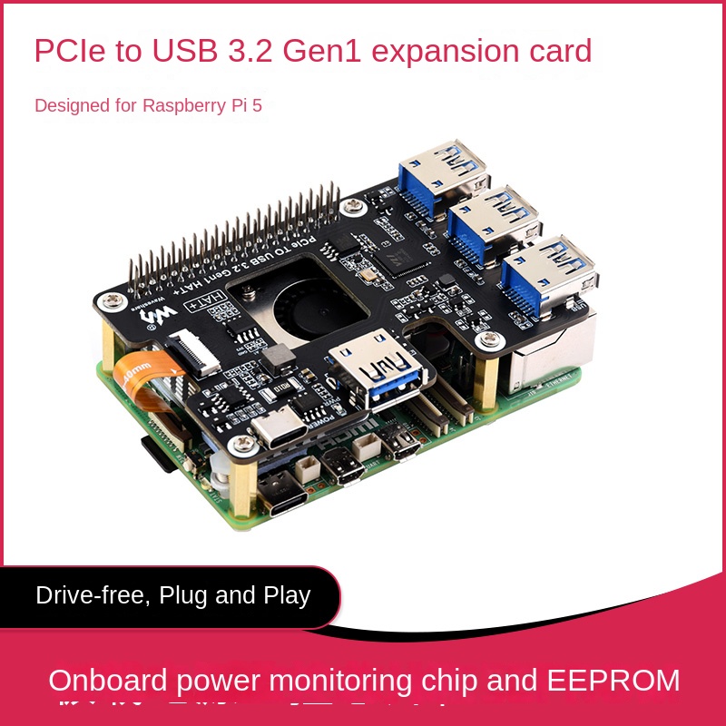 Waveshare Raspberry Pi 5 PCIe  - Raspberry Pi 5 recension och pris
