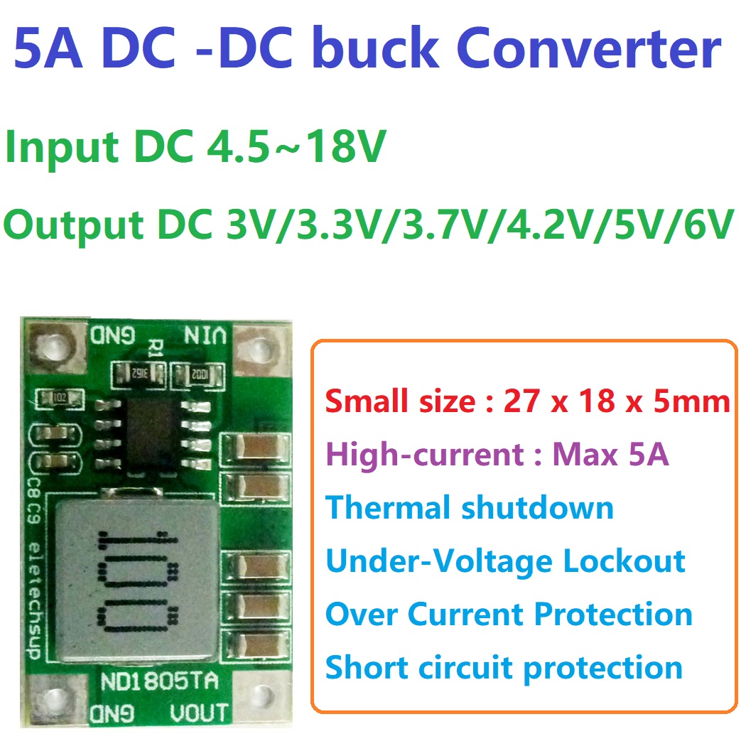 5A Buck DC-DC Converter Module - Raspberry Pi 4 recension och pris