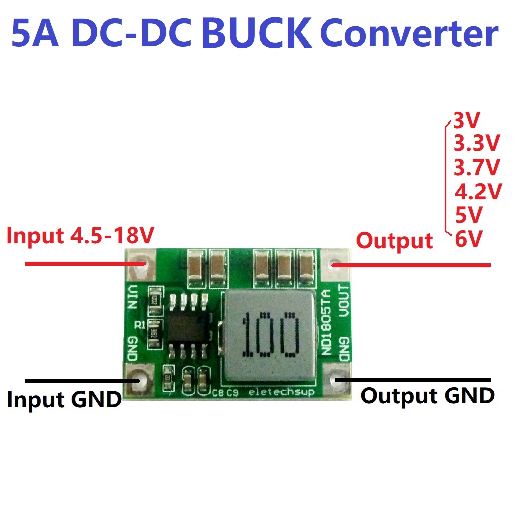 5A Buck DC-DC Converter Module - Raspberry Pi 4 recension och pris
